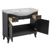 Тумба Беатріче (чорний колір) 100 см патина золото з умивальником Lila 100 см, изображение 2