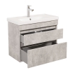 Тумба Вінтаж консольна 70 см з умивальником Frame (Бетон), изображение 2