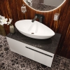 Тумба Остiн білий мат зі стільницею 90 см та умивальником ONE 46см коло, изображение 12