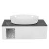 Тумба Манхеттен білий мат зі стільницею 100 см та умивальником One 67 см Овал, изображение 3