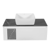 Тумба Манхеттен білий мат зі стільницею 100 см та умивальником ONE 46*46 см квадрат, зображення 3