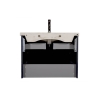 Тумба Еліт консольна 80 см з умивальником Еліт (Графіт), зображення 6