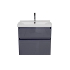 Тумба Еліт консольна 70 см з умивальником Еліт (Графіт), изображение 2