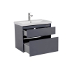 Тумба Еліт консольна 70 см з умивальником Еліт (Графіт), изображение 3
