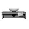 Тумба Манхеттен Антрацит матовий зі стільницею 100 см та умивальником Zero 46, изображение 6