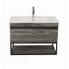 Тумба Лофт Айрон дуб морас 85 см з умивальником Arte консольна, изображение 2