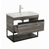 Тумба Лофт Айрон дуб морас 85 см з умивальником Arte консольна, изображение 3