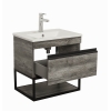 Тумба Лофт Айрон дуб морас 65 см з умивальником Arte консольна, изображение 3