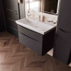 Тумба Амеріна Графіт софт з умивальником Belo 69 см консольна, изображение 6