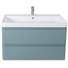 Меблі Акцент ЛЮКС (MINERAL-BLUE-MATT) з умивальником Deep 90 см (консольні), изображение 3