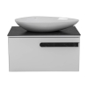 Тумба Остiн білий мат зі стільницею 80 см та умивальником Olive 74 см, зображення 3
