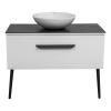 Тумба Сiєна білий мат зі стільницею 100 см та умивальником Zero 46, зображення 3