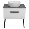 Тумба Сієна білий мат зі стільницею 70 см та умивальником One 42 см, изображение 3