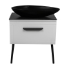 Тумба Сiєна білий мат зі стільницею 80 см та умив. Olive 74 см чорний, изображение 3