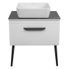 Тумба Сiєна білий мат зі стільницею 80 см та умивальником ONE 46*46 см квадрат, изображение 3
