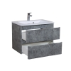 Тумба Акцент сірий мармур Консольна 100 см з умивальником Альфа, изображение 2