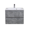 Тумба Акцент сірий мармур Консольна 100 см з умивальником Альфа, изображение 3