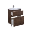 Тумба Акцент каштан підлогова 70 см з умивальником, изображение 2
