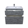 Тумба Акцент сірий мармур підлогова 100 см з умивальником Альфа, изображение 4