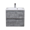 Тумба Акцент сірий мармур консольна 80 см з умивальником Альфа, изображение 3