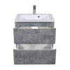 Тумба Акцент сірий мармур консольна 80 см з умивальником Альфа, изображение 4