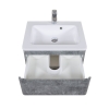 Тумба Акцент сірий мармур консольна 80 см з умивальником Альфа, изображение 5