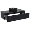 Тумба Манхеттен Антрацит матовий зі стільницею 120 см та умивальником One 46 см чорний, изображение 2
