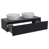 Тумба Манхеттен Антрацит матовий зі стільницею 120 см та 2 умивальника One 42 см, изображение 2
