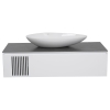 Тумба Манхеттен белый мат со стільницею 120 см и умыв. Olive 74 см, изображение 3