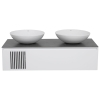 Тумба Манхеттен білий мат зі стільницею 120 см та 2 умивальника Zero 46 см, изображение 3