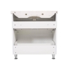 Тумба Альфа підлогова 80 см з умивальником Frame Біла, изображение 6