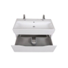 Тумба Венеція консольна 100 см  з умивальником Пінто (під 2 змішувача), изображение 5
