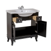 Тумба Беатріче 80 см з умивальником Нью Класік чорна патина хром, изображение 3