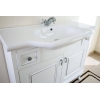 Тумба Беатріче (білий колір) 100 см патина хром з умивальником "Lila" 100 см, изображение 8