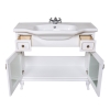Тумба Беатріче Люкс 100 см З Умивальником Нью Класік Біла Патина Золото, зображення 4