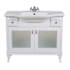 Тумба Беатріче Люкс 100 см З Умивальником Нью Класік Біла Патина Хром, изображение 2