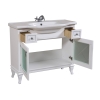 Тумба Беатріче Люкс 100 см З Умивальником Нью Класік Біла Патина Хром, изображение 3