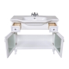 Тумба Беатріче Люкс 100 см З Умивальником Нью Класік Біла Патина Хром, изображение 4