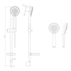 Душовий гарнітур Gloria GL0260, 600мм, зображення 5