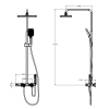 Душова система VENTI 01 CHROME, изображение 2