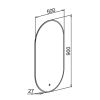 Дзеркало Solar 50x90 см UNI sensor з підсвіткою овальне, изображение 5