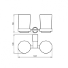 Стакан для зубних щіток подвійний Маттео 8828, изображение 3