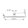Верхний душ Rodos 010CP R250mm, круглый, изображение 6