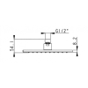 Верхний душ Rodos 009CP 200x200mm, квадратный, изображение 6