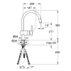 Змішувач для кухні з висувним виливом Grohe Minta (32918000), зображення 4