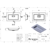 Умывальник ERICA 800 MIRASOFT Miraggio, изображение 2