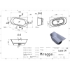 Ванна LAYLA CR асимметричная угловая, правосторонняя Miraggio, изображение 2