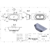 Ванна LAYLA SL cуженная, левосторонняя Miraggio, изображение 2