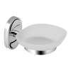 Мыльница с держателем Lidz Oreo 0201 настенная (матовое стекло) LDORE0201CRM22083 Chrome купить в САНН Одесса
