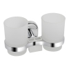 Стакан с держателем Lidz Oreo 0402 двойной настенный (матовое стекло) LDORE0402CRM22164 Chrome купить в САНН Одесса